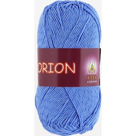 Пряжа Vita-cotton "Orion" 4574 Голубой 77% мерсиризированный хлопок 23% вискоза 170м 50гр