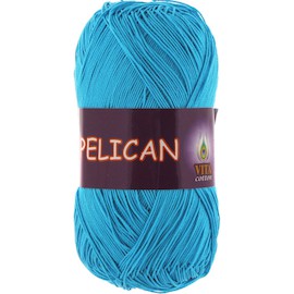 Пряжа Vita-cotton "Pelican" 3981 Голубая бирюза 100% хлопок двойной мерсеризации 330м 50гр